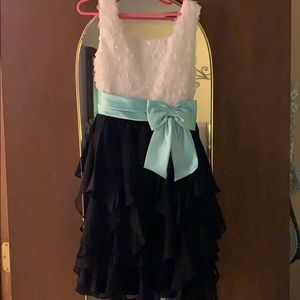 Beautiful dress worn for a wedding or formal event